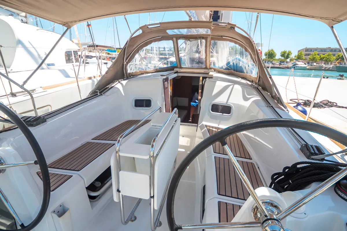 FIRRINGALLO, a Jeanneau Sun Odyssey 349 sailboat at es Jonquet, Spain