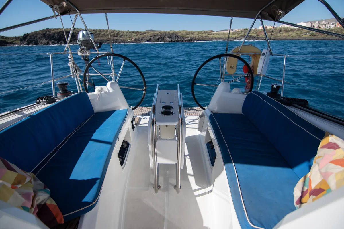 FIRRINGALLO, a Jeanneau Sun Odyssey 349 sailboat at es Jonquet, Spain