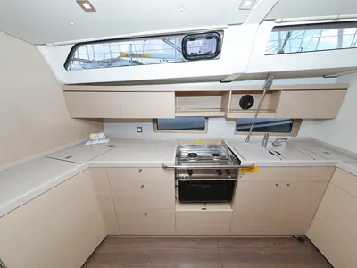 Galley of Arabella, a Beneteau Oceanis 46.1 sailboat at Grad Biograd na Moru, Croatia