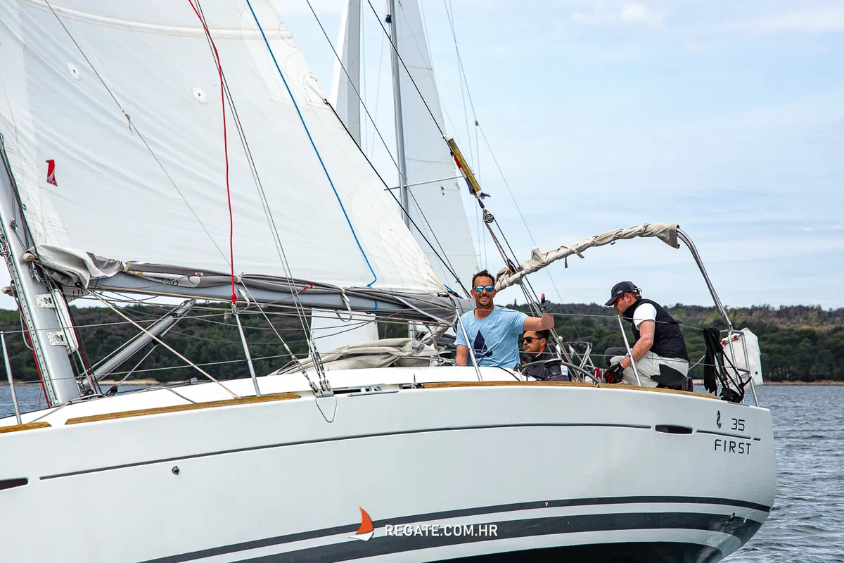 Exterior view of NIKE, a Beneteau First 35 sailboat at Grad Pula, Croatia