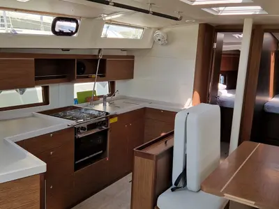 Galley of Luna, a Beneteau Oceanis 46.1 sailboat at Medulin, Croatia