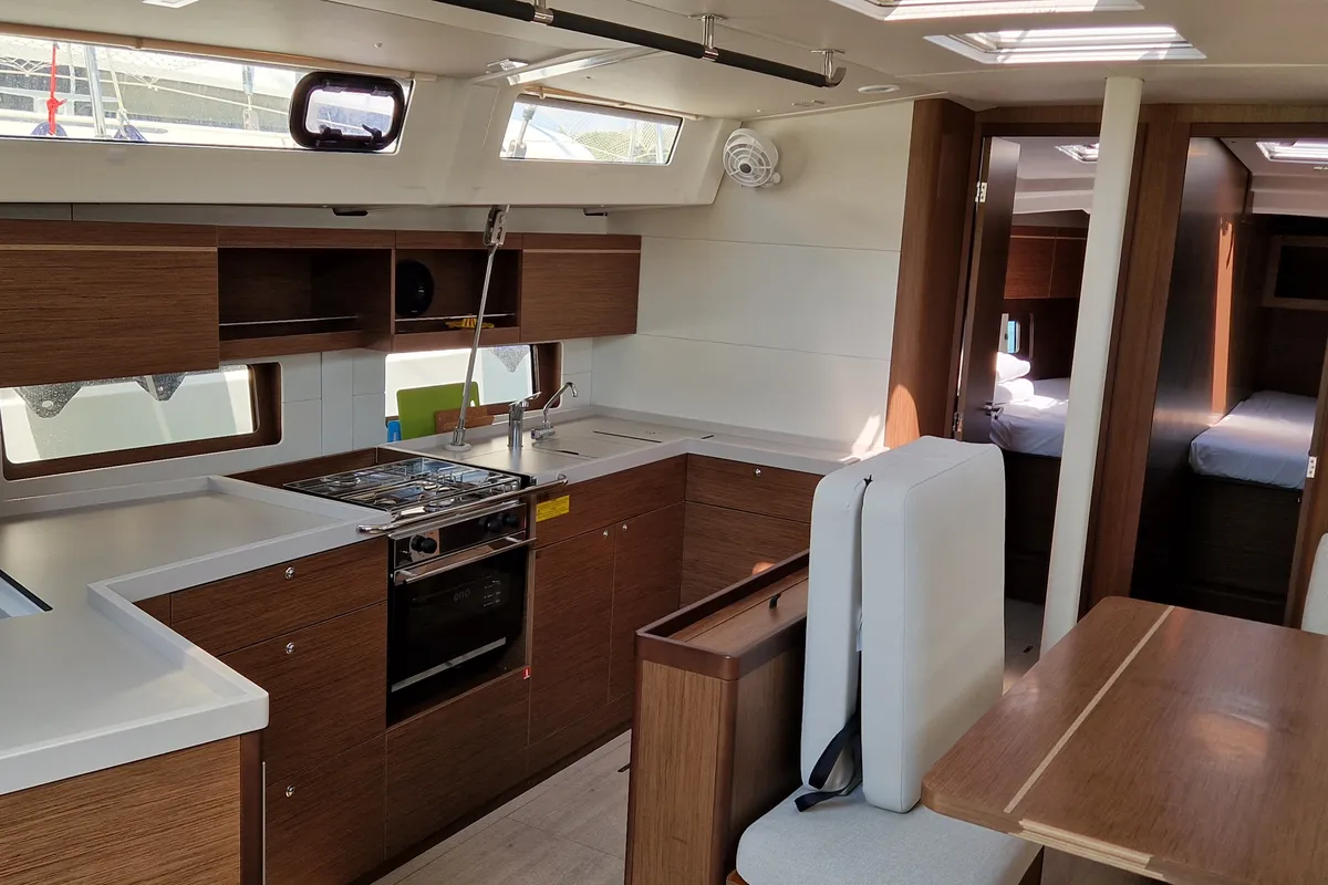 Galley of Luna, a Beneteau Oceanis 46.1 sailboat at Medulin, Croatia