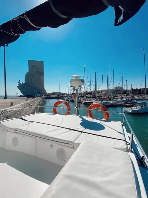 Cabin on Comfort, a Fountaine Pajot Highland 35 catamaran at Lisbon, Portugal