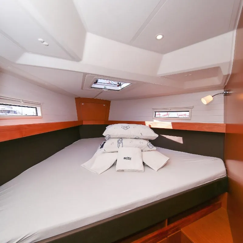 Cabin on WindesEile (20), a Bavaria Cruiser 41S sailboat at Murter, Croatia