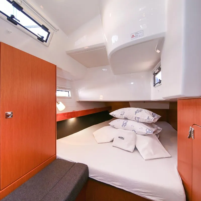 Cabin on WindesEile (20), a Bavaria Cruiser 41S sailboat at Murter, Croatia