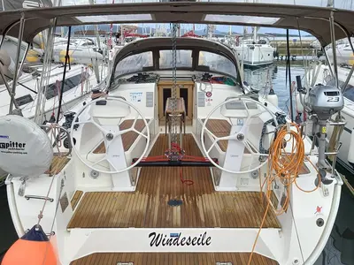 Cockpit of WindesEile (20), a Bavaria Cruiser 41S sailboat at Murter, Croatia