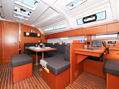 Salon of WindesEile (20), a Bavaria Cruiser 41S sailboat at Murter, Croatia
