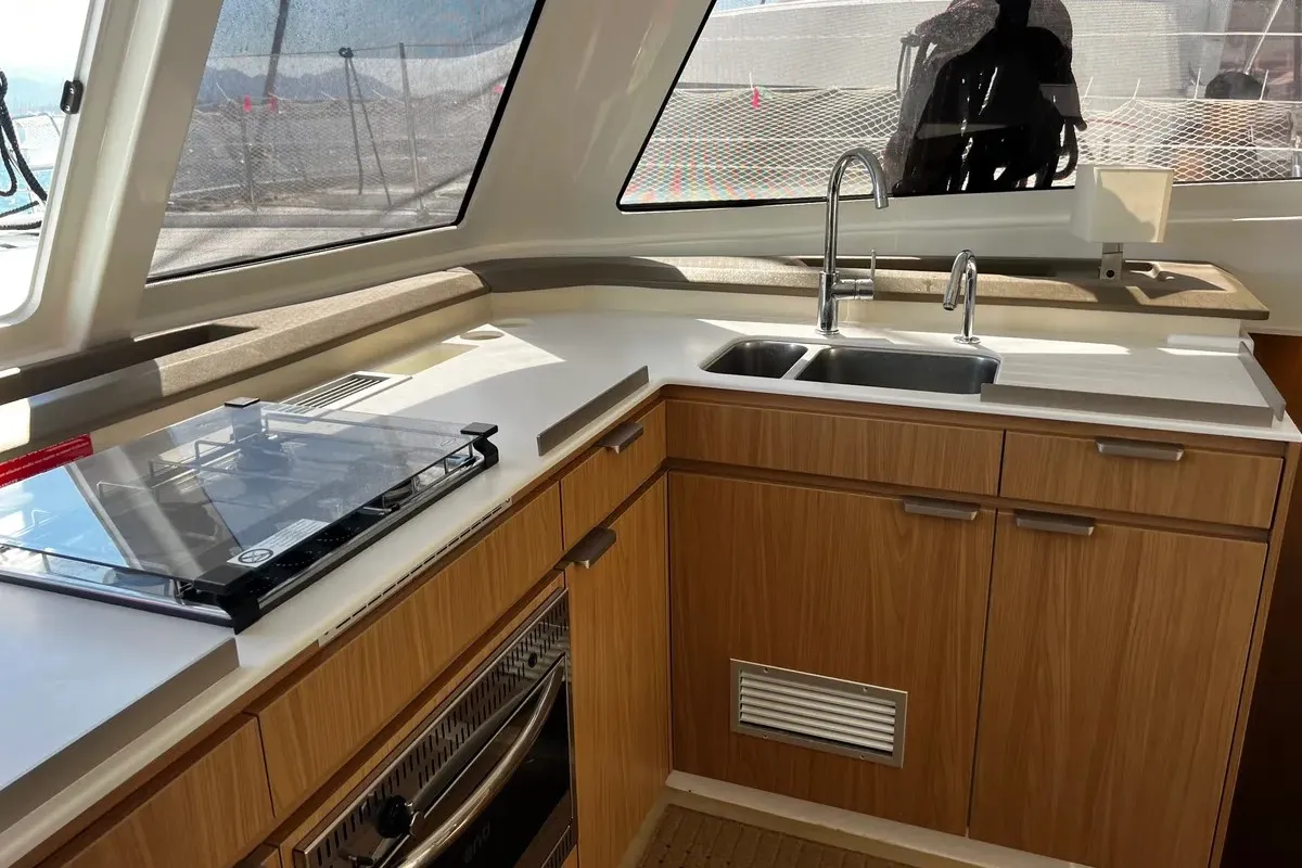 Kos 40, a Bali Catspace catamaran at Preveza, Greece
