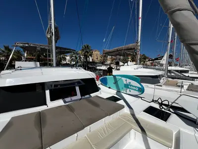 Kos 40, a Bali Catspace catamaran at Preveza, Greece