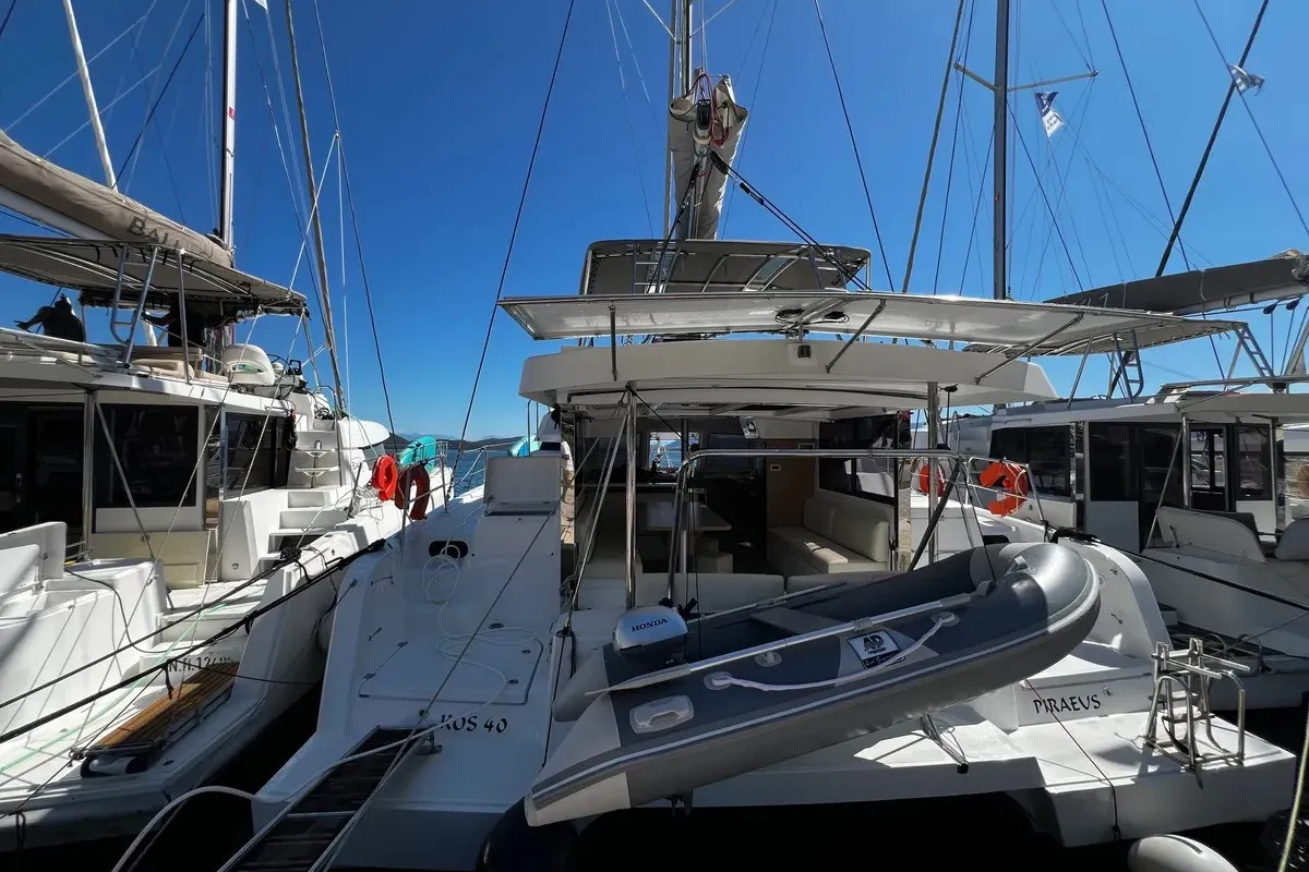 Kos 40, a Bali Catspace catamaran at Preveza, Greece