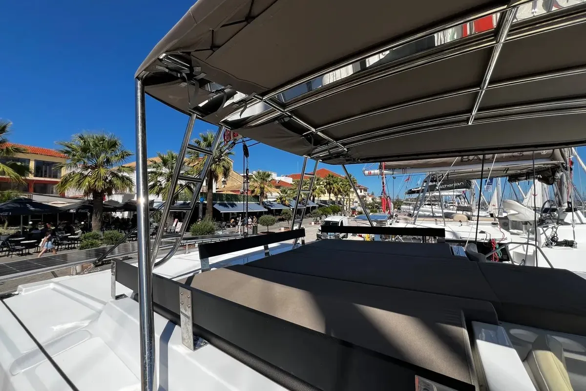 Kos 40, a Bali Catspace catamaran at Preveza, Greece