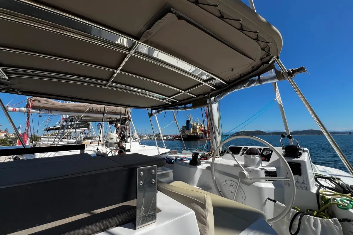 Kos 40, a Bali Catspace catamaran at Preveza, Greece