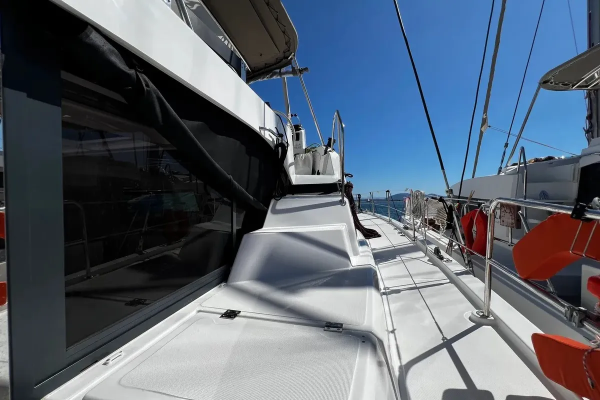 Kos 40, a Bali Catspace catamaran at Preveza, Greece