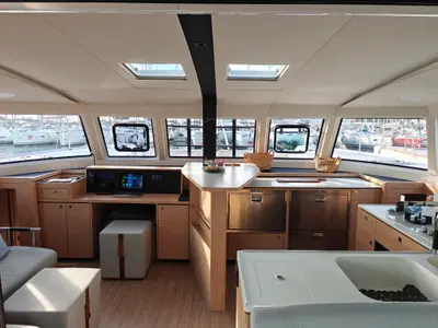 Cabin on Neguinha, a Nautitech 44 Open catamaran at Grad Kaštela, Croatia