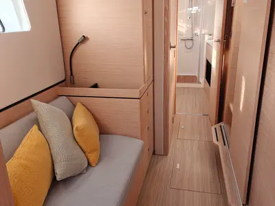 Galley of Neguinha, a Nautitech 44 Open catamaran at Grad Kaštela, Croatia