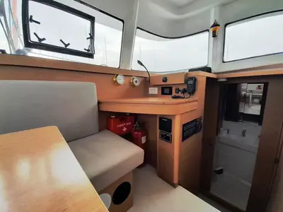 Cockpit of Saint Andrew, a Excess 11 catamaran at Lavreotiki Municipal Unit, Greece