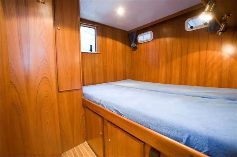 Cabin on De Drait Renal 50, a motorboat at Drachten, Netherlands