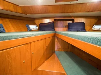 Cabin on De Drait Renal 50, a motorboat at Drachten, Netherlands