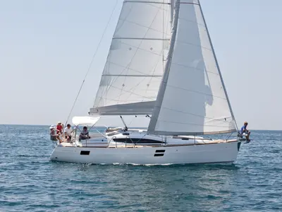 Exterior view of Thor, a Elan Impression 40 sailboat at Zadar, Croatia