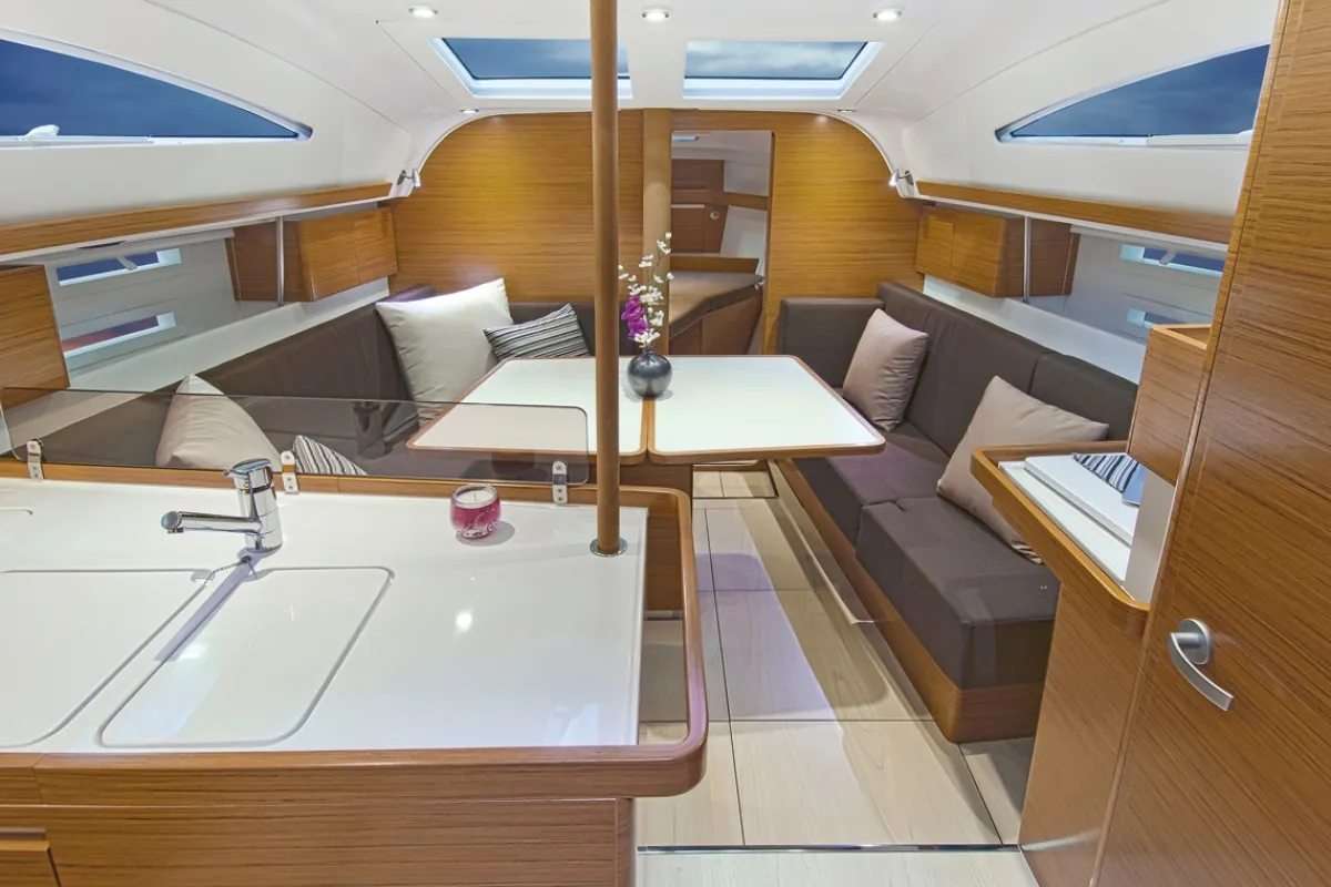 Salon of Thor, a Elan Impression 40 sailboat at Zadar, Croatia