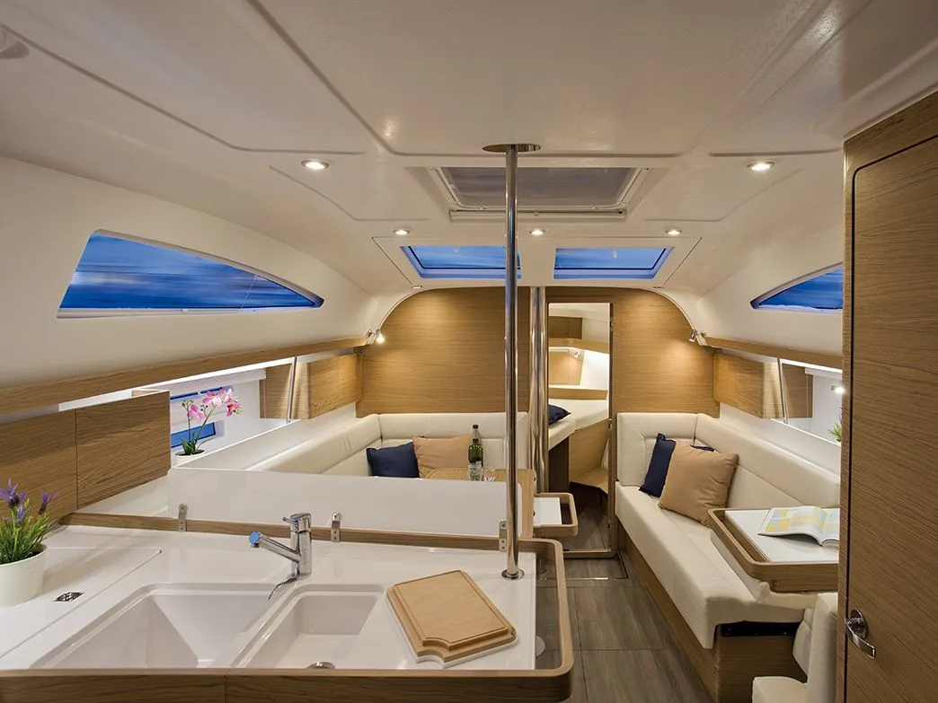 Salon of Thor, a Elan Impression 40 sailboat at Zadar, Croatia