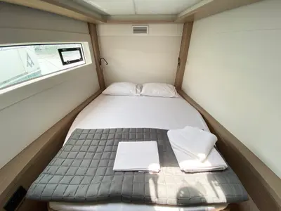 Cabin on Moondance, a Lagoon 46 catamaran at Athens, Greece
