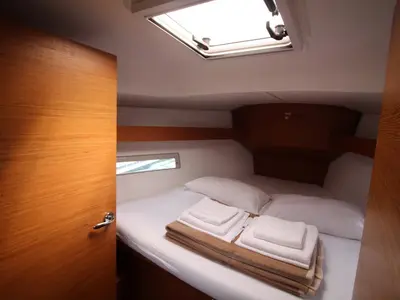 Cabin on Islay, a Dufour 382 Grand Large sailboat at Biograd na Moru, Croatia