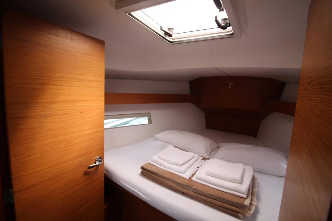Cabin on Islay, a Dufour 382 Grand Large sailboat at Biograd na Moru, Croatia
