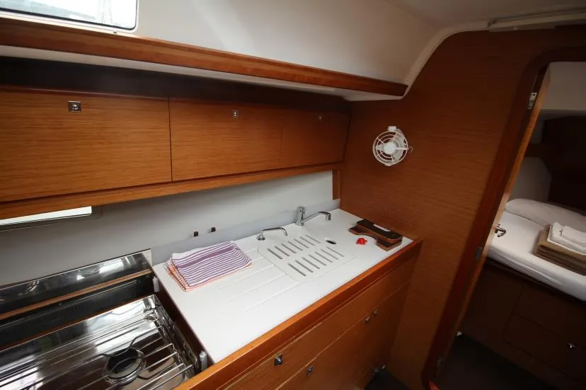 Galley of Islay, a Dufour 382 Grand Large sailboat at Biograd na Moru, Croatia