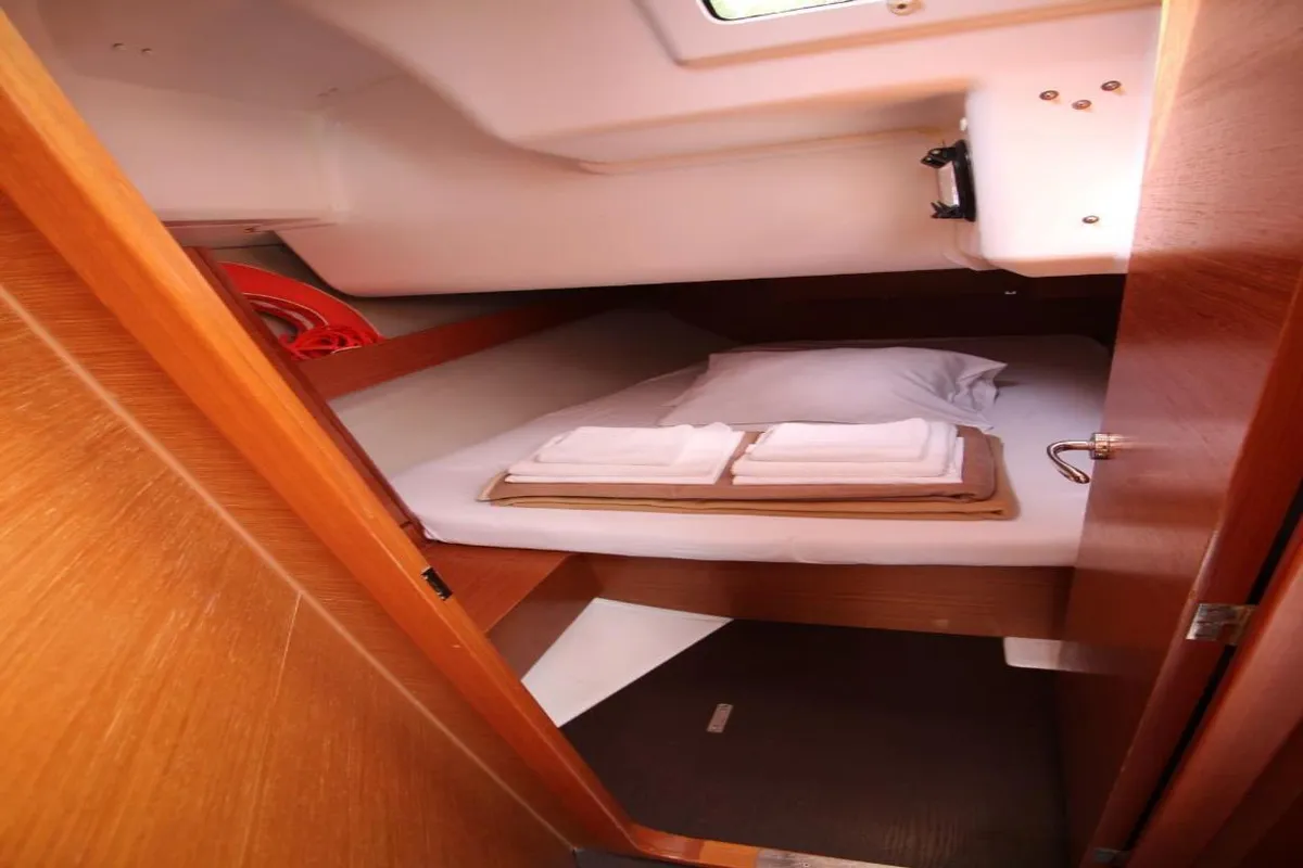 Cabin on Islay, a Dufour 382 Grand Large sailboat at Biograd na Moru, Croatia