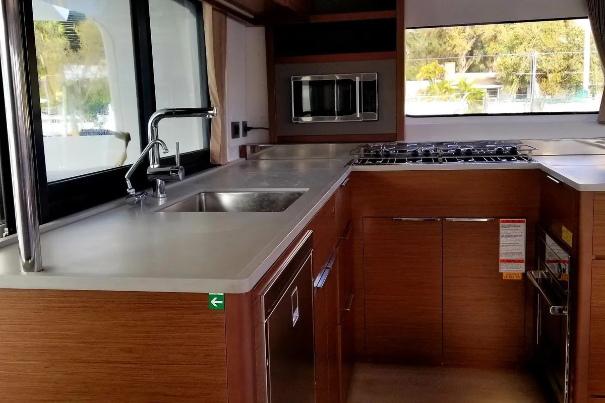 Galley of Manureva, a Lagoon 46 catamaran at Alameda, United States