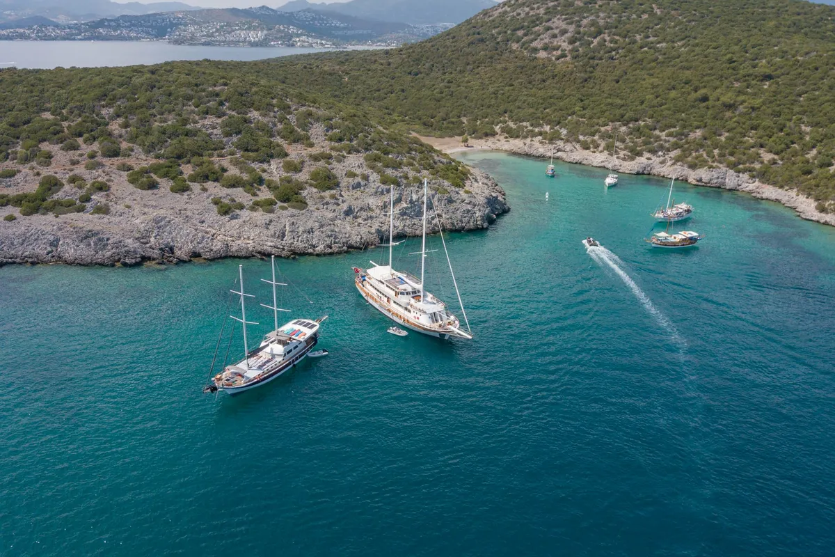 Exterior view of Boreas, a Custom Made Boreas motor yacht at Bodrum, Turkey
