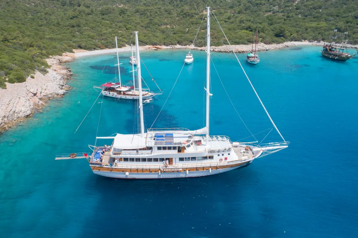 Exterior view of Boreas, a Custom Made Boreas motor yacht at Bodrum, Turkey
