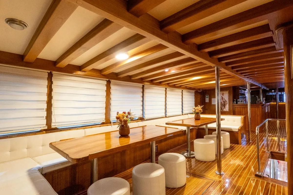 Salon of Boreas, a Custom Made Boreas motor yacht at Bodrum, Turkey