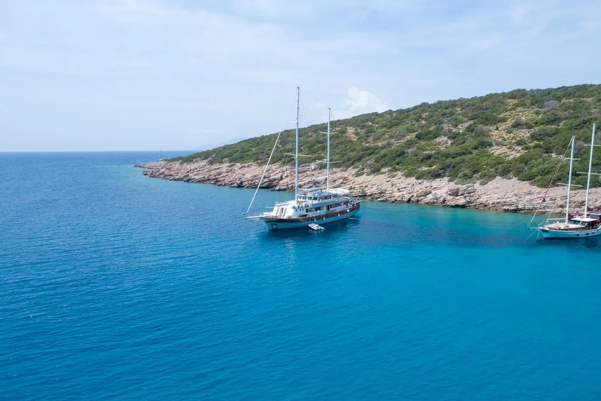 Exterior view of Boreas, a Custom Made Boreas motor yacht at Bodrum, Turkey