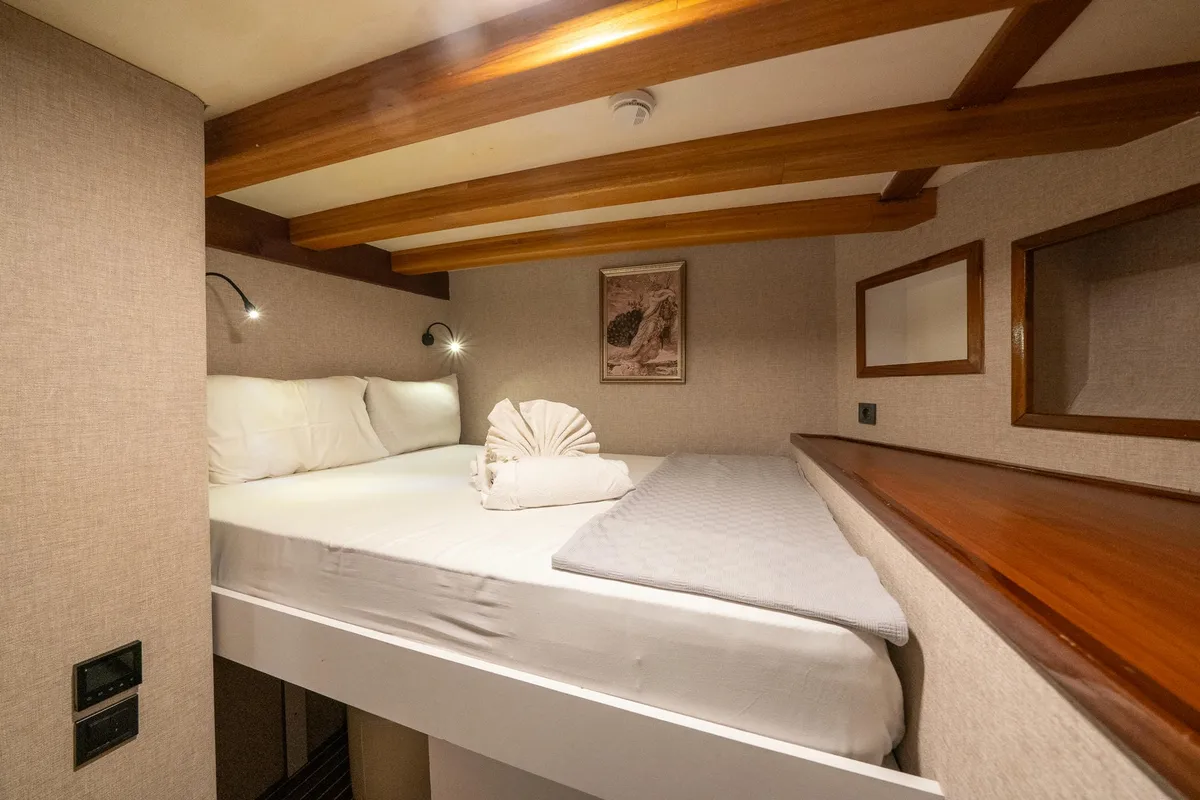 Cabin on Boreas, a Custom Made Boreas motor yacht at Bodrum, Turkey