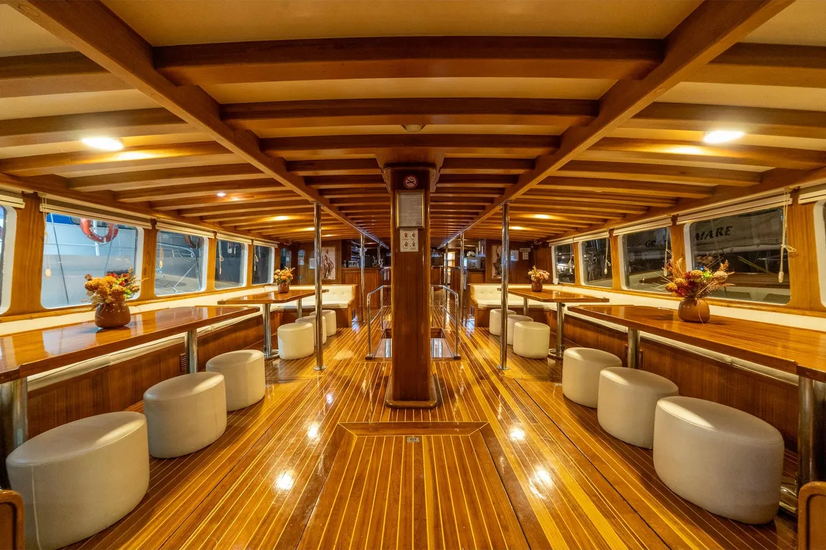 Salon of Boreas, a Custom Made Boreas motor yacht at Bodrum, Turkey
