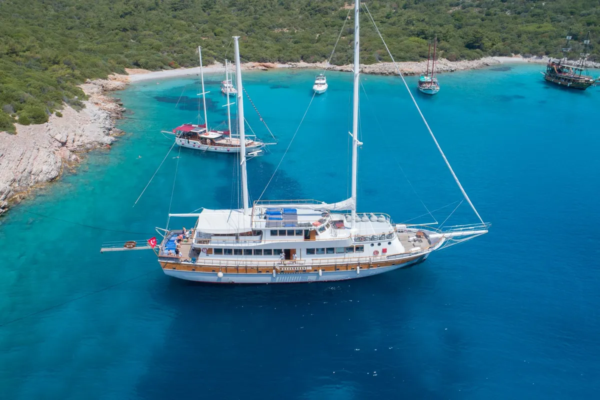 Exterior view of Boreas, a Custom Made Boreas motor yacht at Bodrum, Turkey