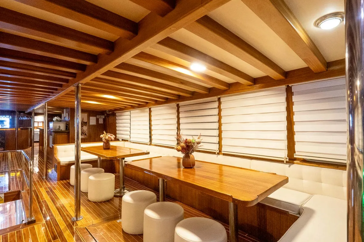 Salon of Boreas, a Custom Made Boreas motor yacht at Bodrum, Turkey