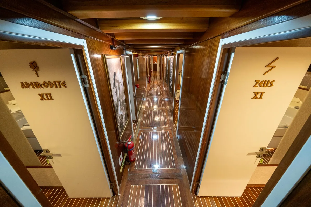 Salon of Boreas, a Custom Made Boreas motor yacht at Bodrum, Turkey