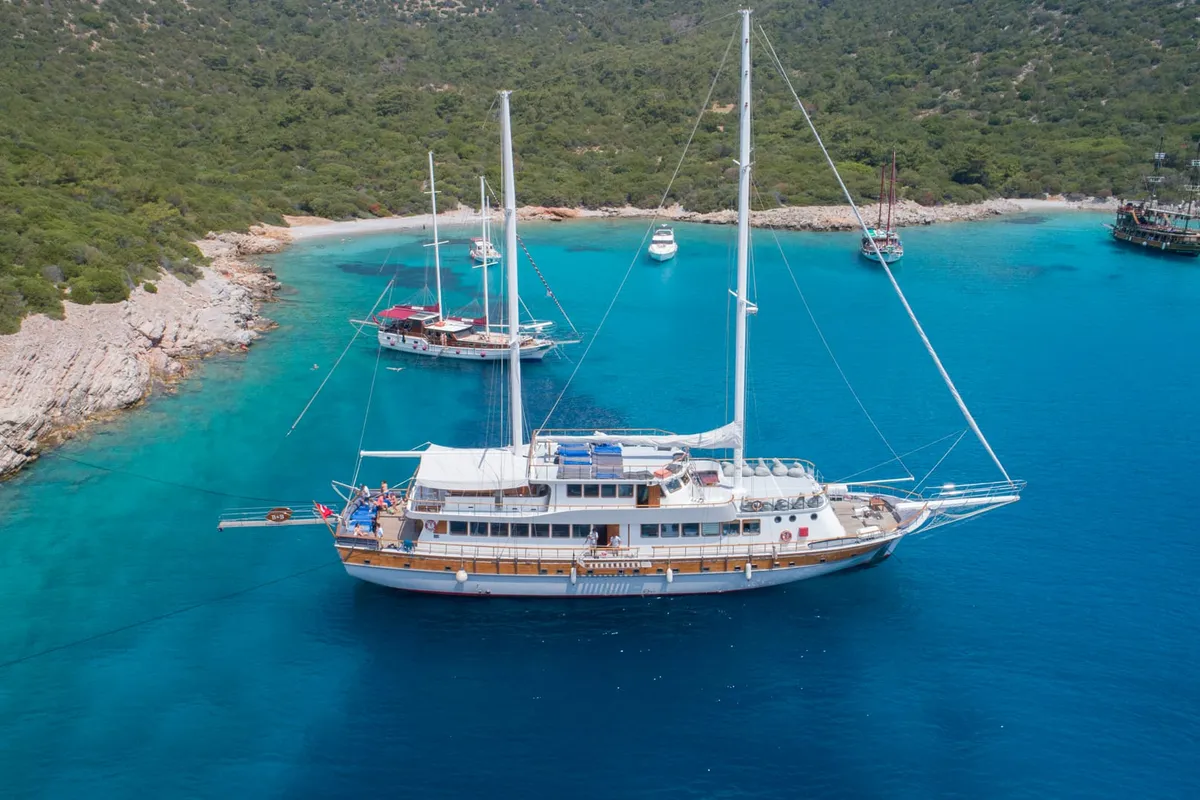 Exterior view of Boreas, a Custom Made Boreas motor yacht at Bodrum, Turkey