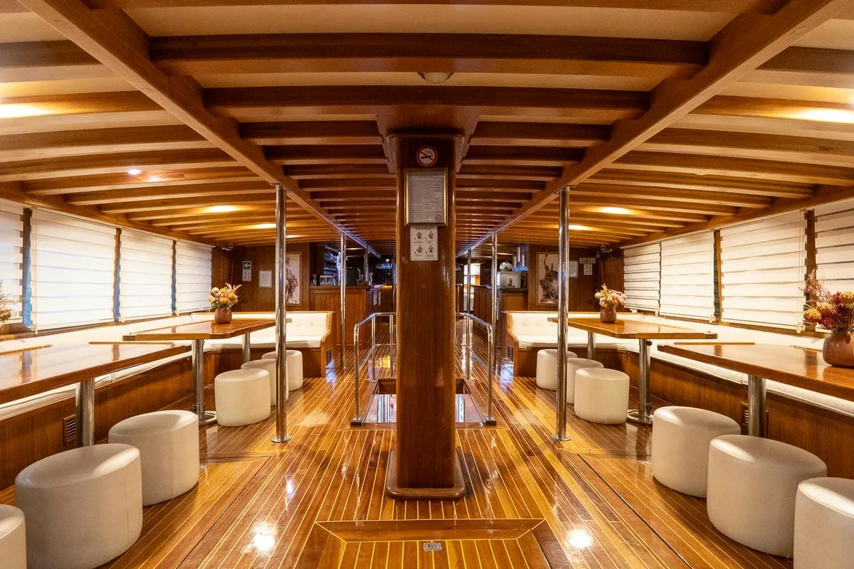 Salon of Boreas, a Custom Made Boreas motor yacht at Bodrum, Turkey