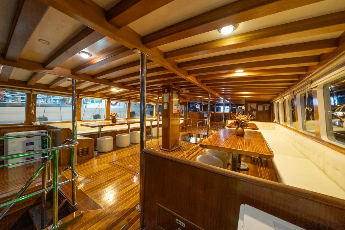 Salon of Boreas, a Custom Made Boreas motor yacht at Bodrum, Turkey