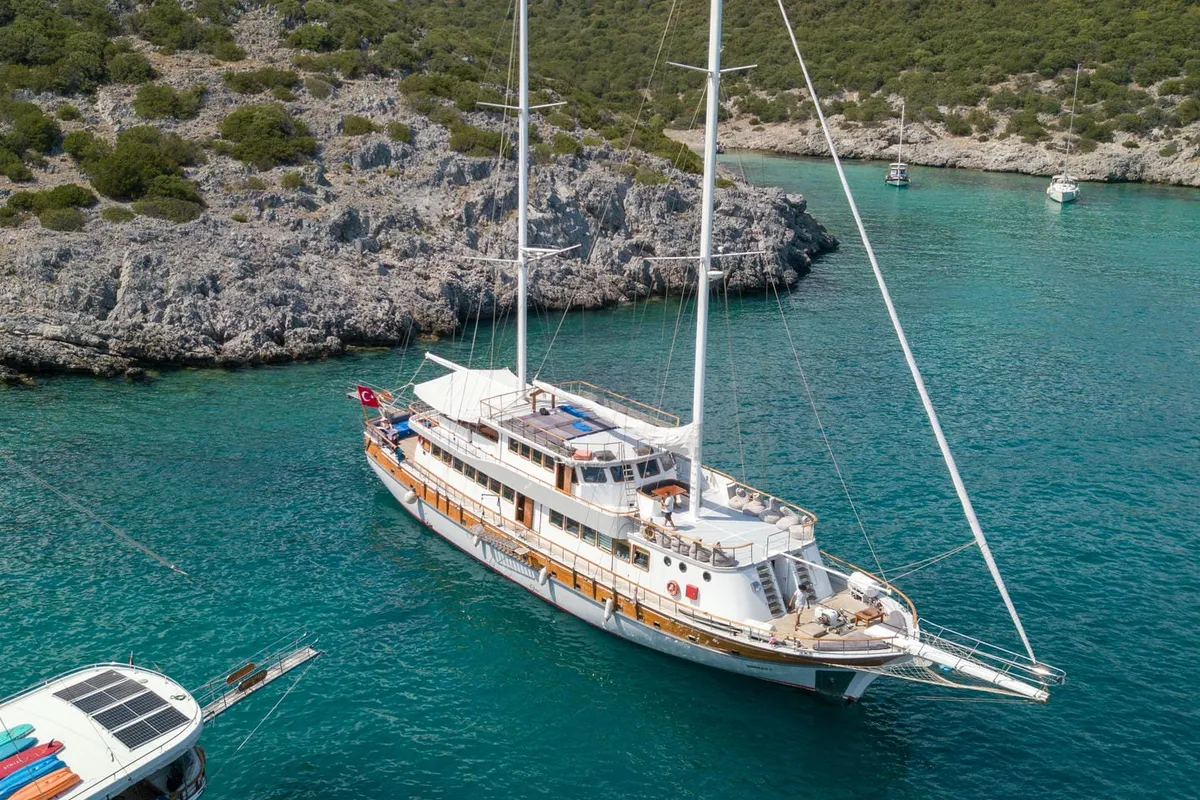 Exterior view of Boreas, a Custom Made Boreas motor yacht at Bodrum, Turkey