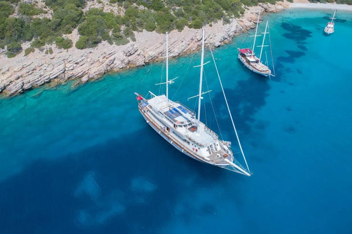 Exterior view of Boreas, a Custom Made Boreas motor yacht at Bodrum, Turkey