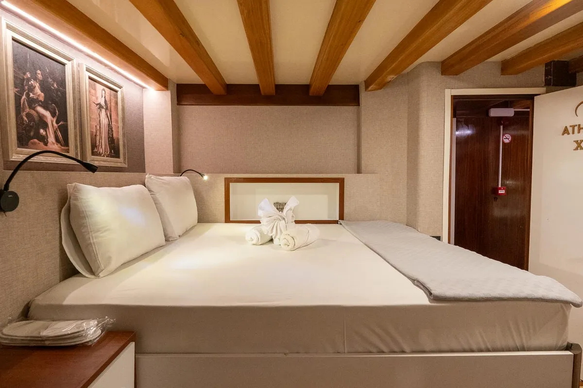 Cabin on Boreas, a Custom Made Boreas motor yacht at Bodrum, Turkey