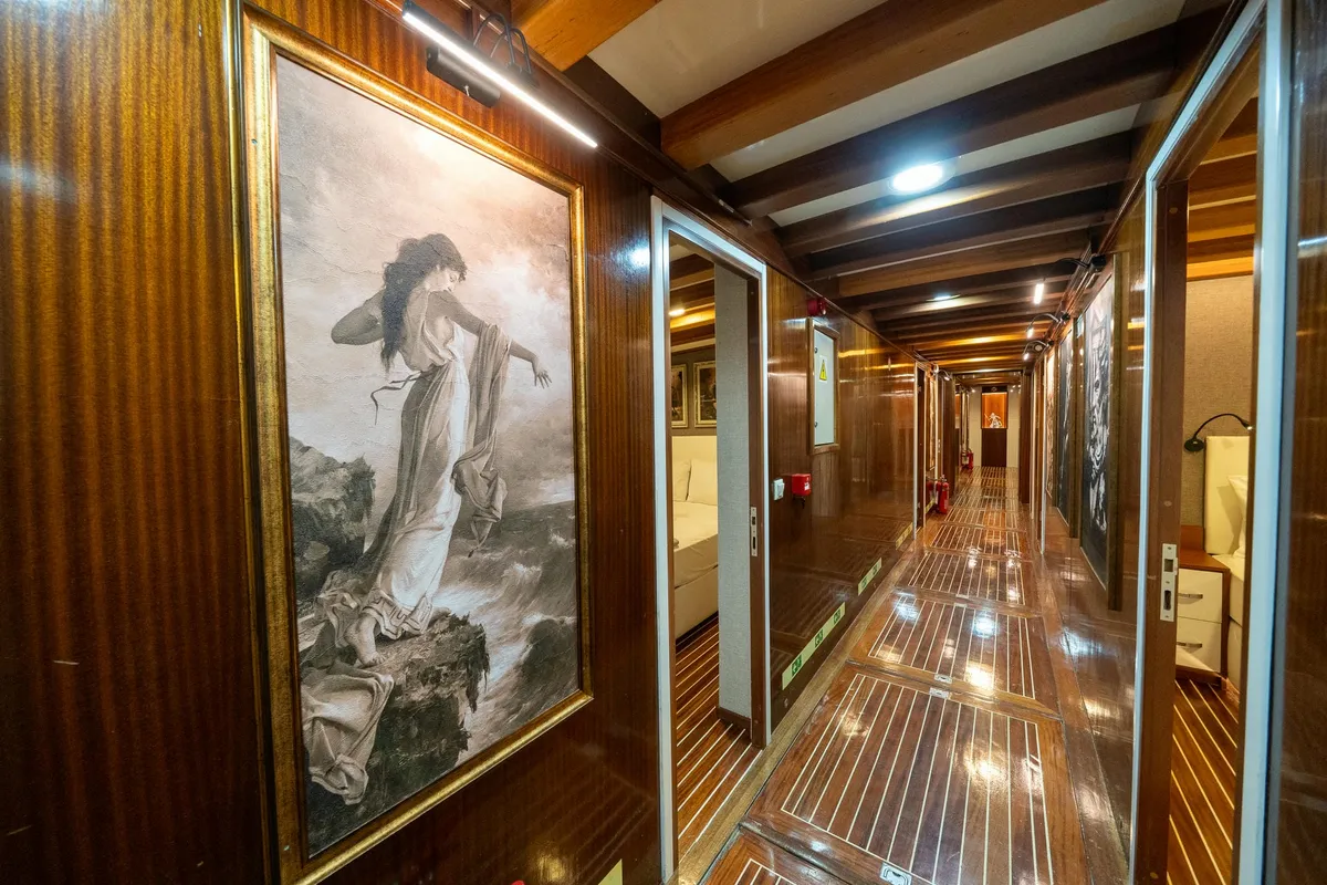 Salon of Boreas, a Custom Made Boreas motor yacht at Bodrum, Turkey