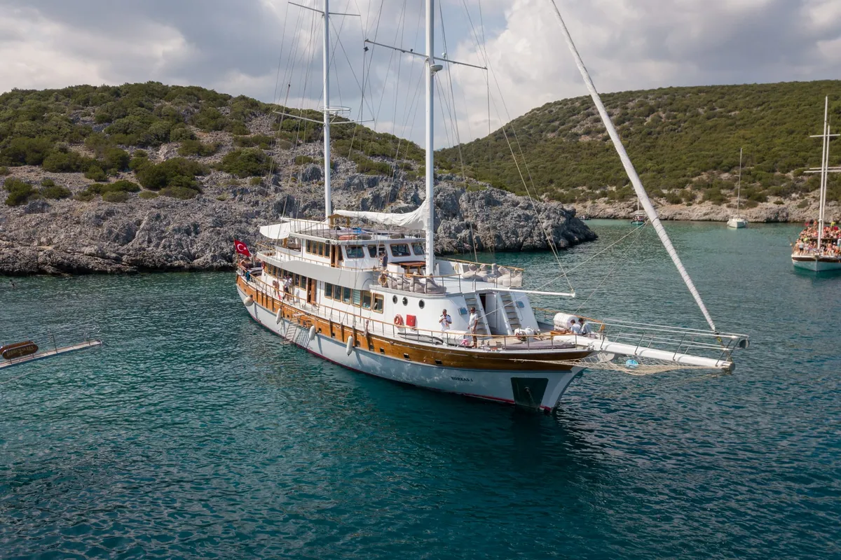Exterior view of Boreas, a Custom Made Boreas motor yacht at Bodrum, Turkey