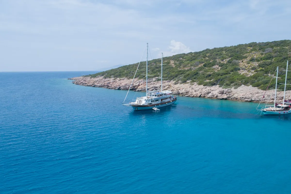 Exterior view of Boreas, a Custom Made Boreas motor yacht at Bodrum, Turkey