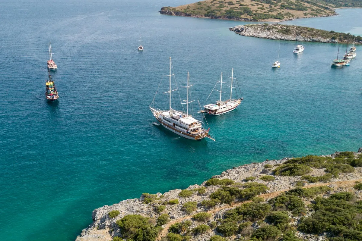 Exterior view of Boreas, a Custom Made Boreas motor yacht at Bodrum, Turkey